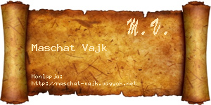 Maschat Vajk névjegykártya
